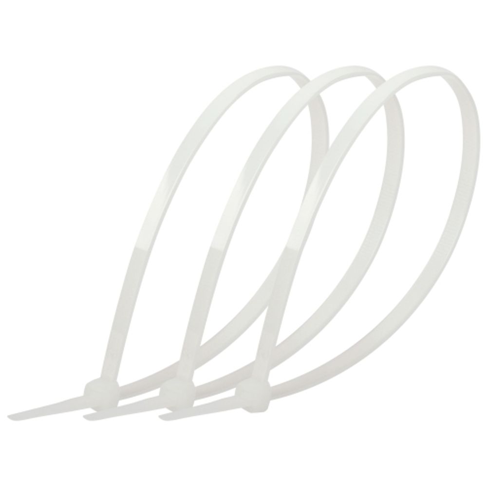 Кабельная стяжка ЭРА NO-224-194 (хомут) нейлоновая 4.8 х 400 мм белая (100 шт/уп) Simple | Кабельные стяжки (хомуты)