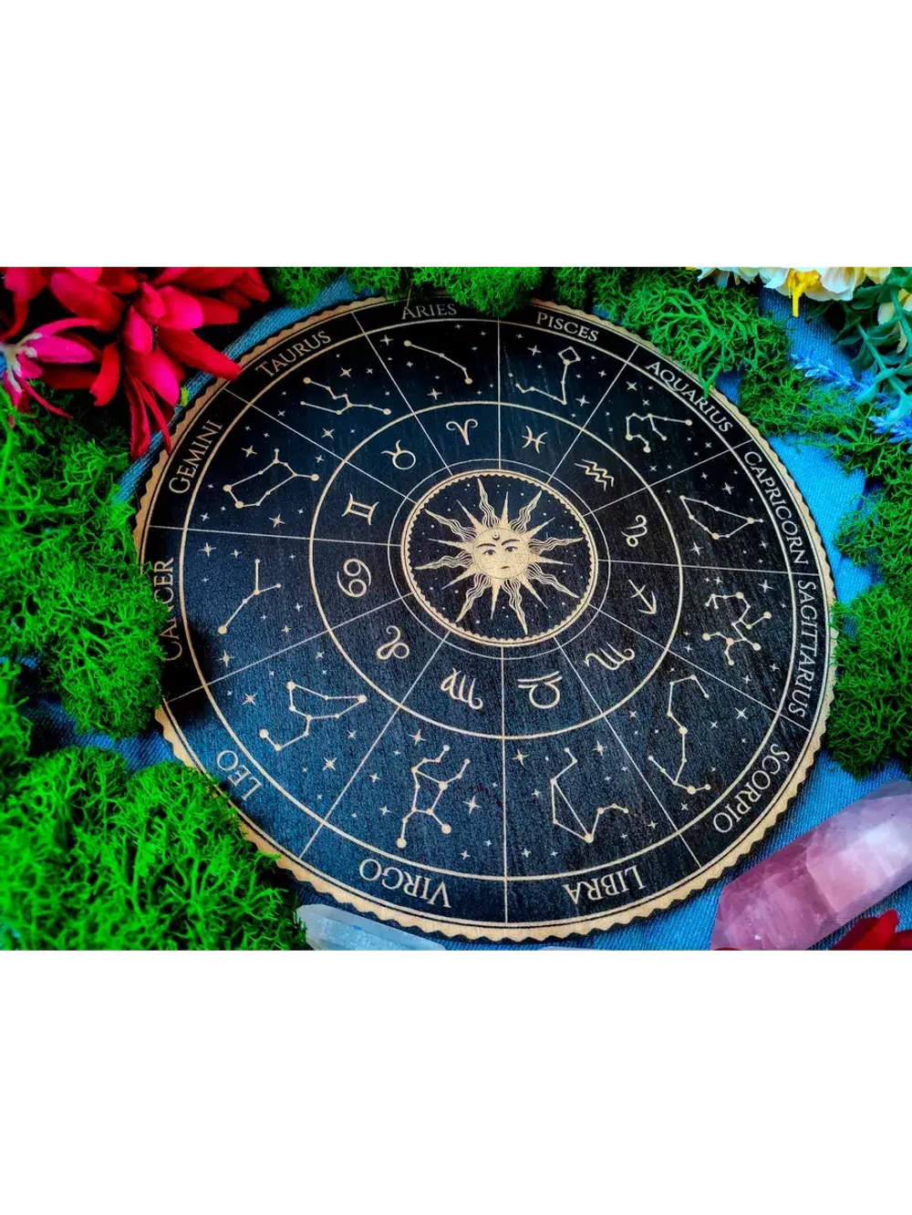 Зодиакальное астрологическое колесо, украшение алтаря