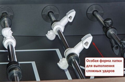 Игровой стол - футбол "Tournament" (142.5x78.2x88см, кубинский махагон)