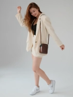 Сумка через плечо маленькая кросс боди для телефона кожаная