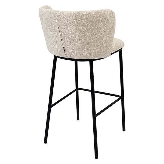 Стул барный foggy, букле, молочный