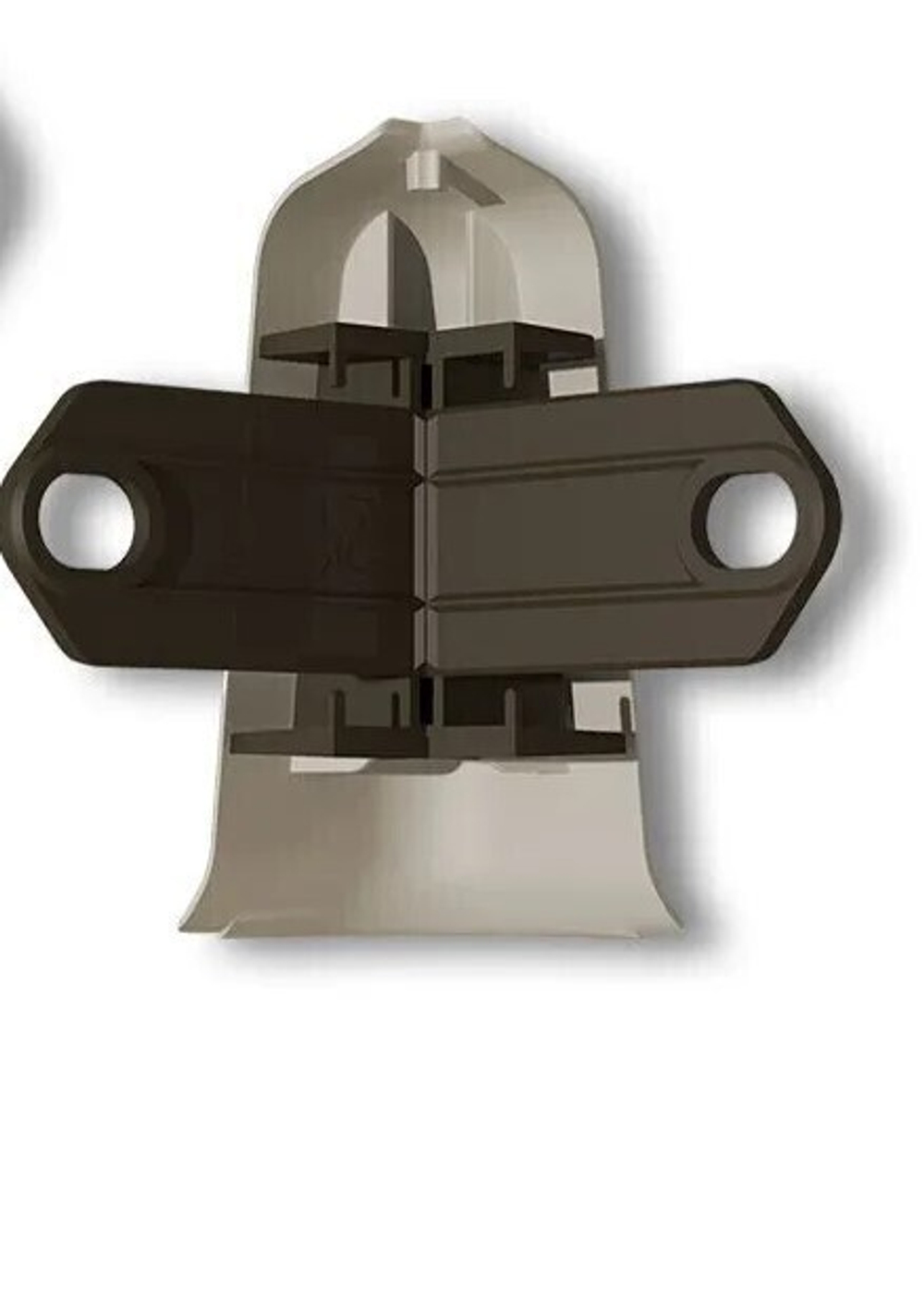 Угол наружный с крепежом для плинтуса 100мм "Деконика" 253 Ясень серый