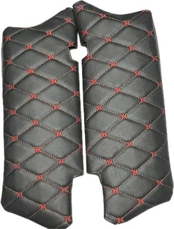 Чехлы на козырьки ВАЗ 2110, 2111, 2112 (красная нить Бабочка)