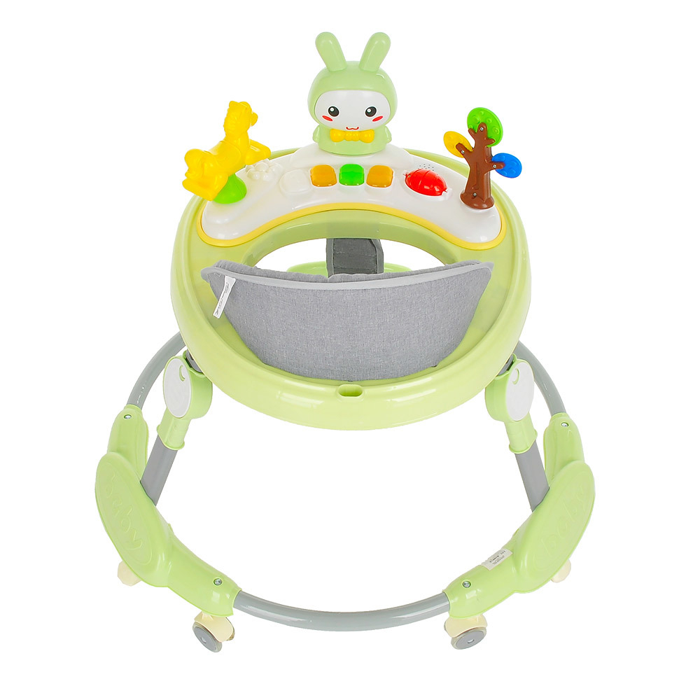 BAMBOLA Ходунки Зайчик (круглые) (6 силик.кол,игр.,муз) (69*69*55) Soft Green/Зеленый