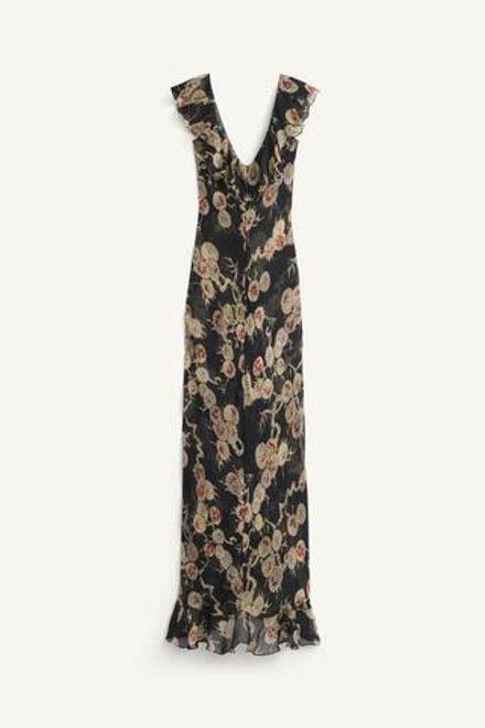ZARA X KATE MOSS ПЛАТЬЕ С ПРИНТОМ, КРАСНОЕ/ЧЕРНОЕ