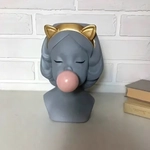 Кашпо-статуэтка из гипса «Мия» 21см бетон