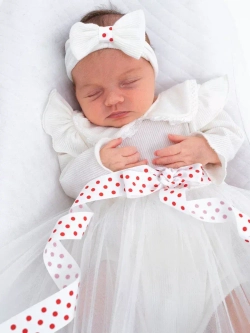 Платье-боди для новорожденной