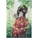 Алмазная мозаика на подрамнике с полным заполнением «МИР ЯРКИХ КРАСОК», аниме девушка и совёнок, 20*30см