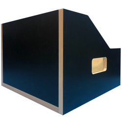 Ящик кейс органайзер для хранения до 100 виниловых пластинок (12FBLACKBOX) черный