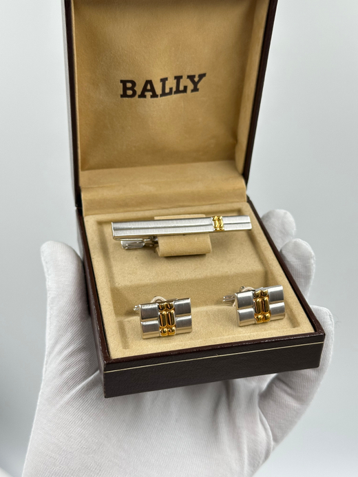 Комплект из запонок и зажима для галстука Bally