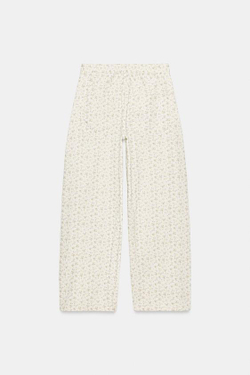 ZARA ДЖИНСЫ TRF BAGGY С ЦВЕТОЧНЫМ ПРИНТОМ, С ПРИНТОМ
