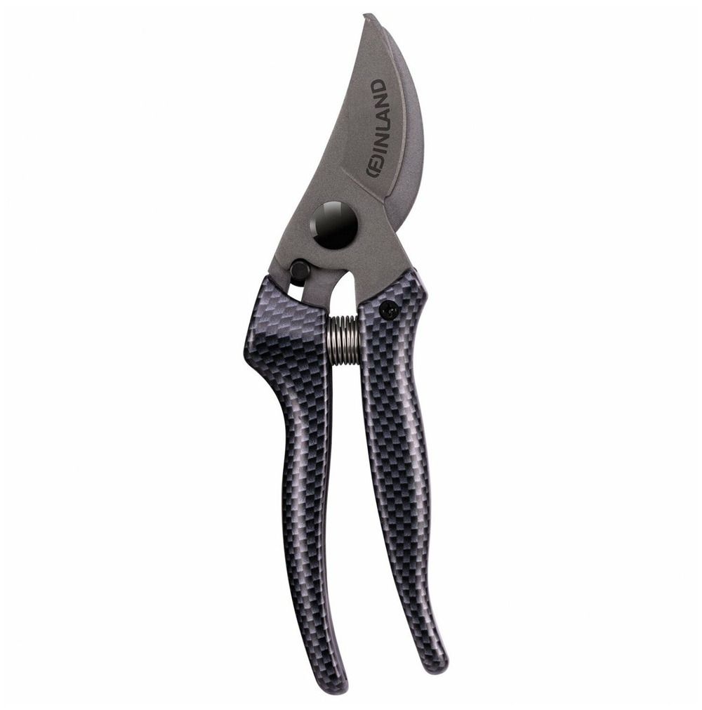 Секатор плоскостной карбон FINLAND 1719 Лезвие CARBON STEEL, диаметр реза 18 мм, для деревьев, кустарников и цветов