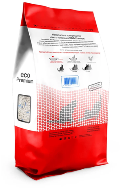 Eco premium наполнитель для кошек древесный blue