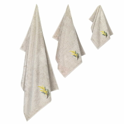 Набор полотенец 3шт Arya home Centaury бежевый