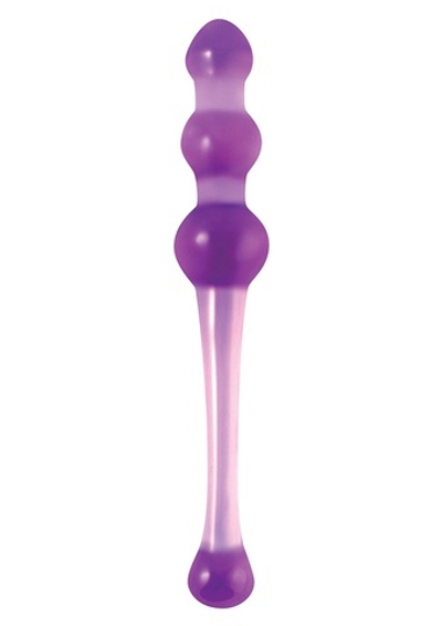 Большой фиолетовый стеклянный анальный стимулятор CRYSTAL KEGEL