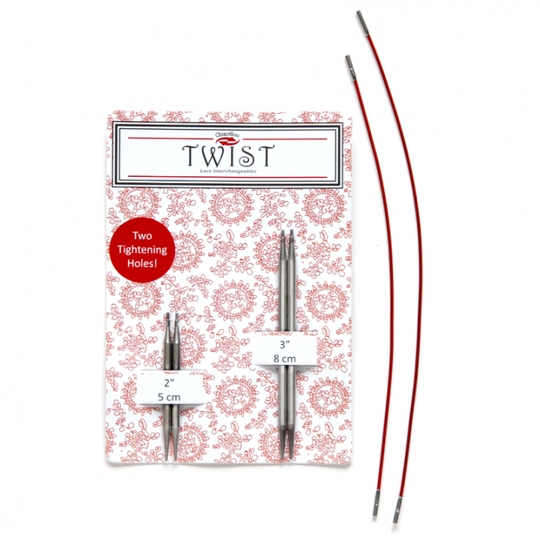 Набор съемных металлических спиц Chiaogoo Twist short combo 5 и 8 см