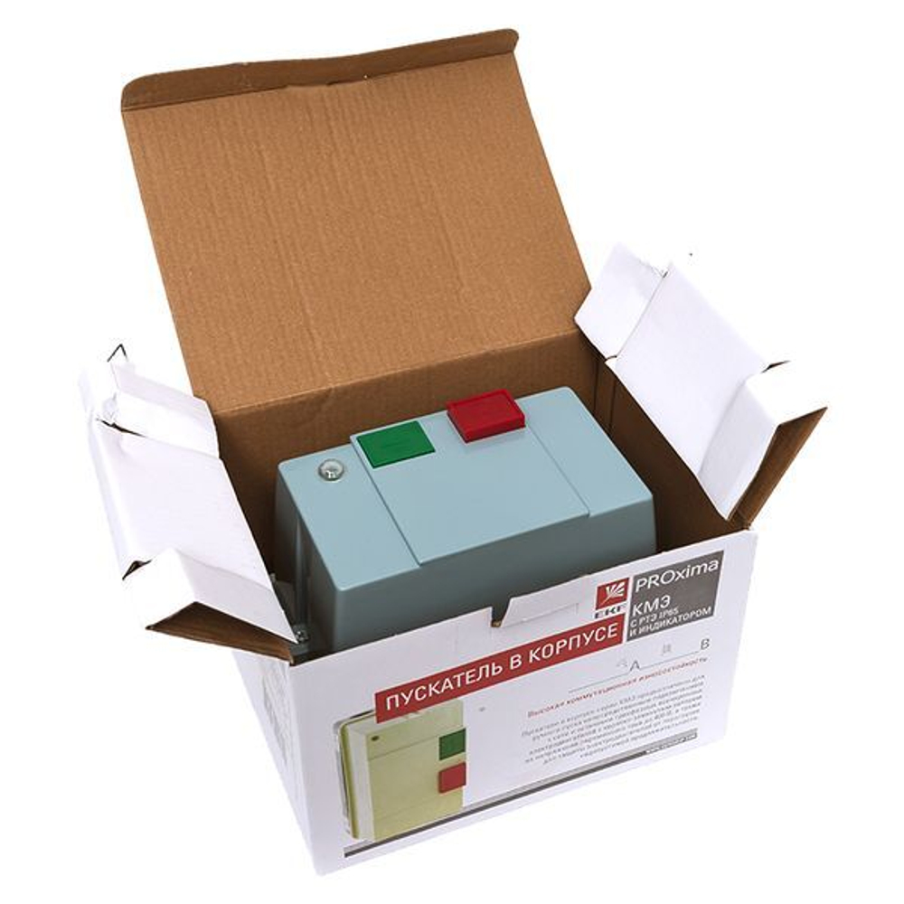 Пускатель в корпусе IP65 КМЭ 25А 230В с РТЭ Ir-17-25А и индик, EKF PROxima