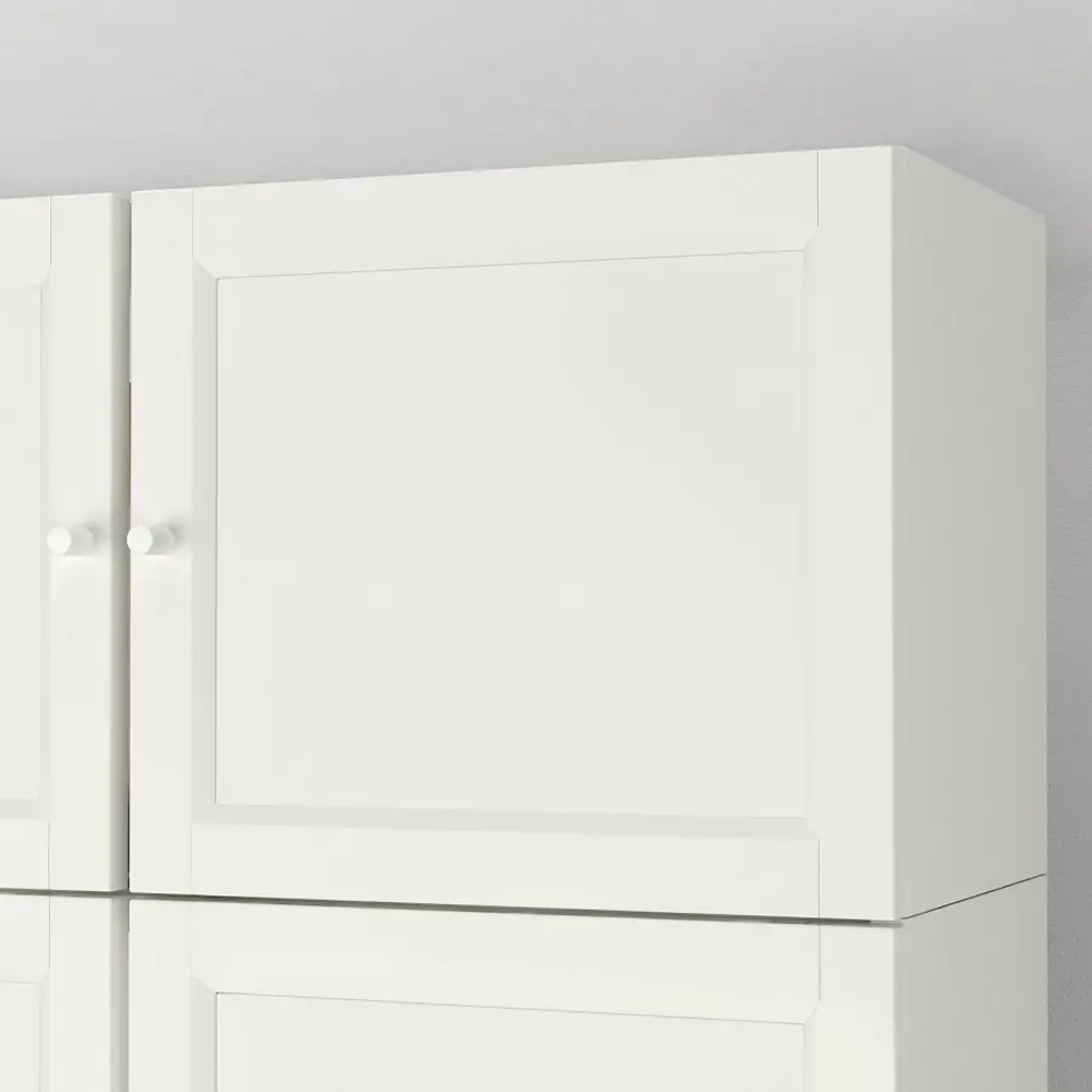 Книжный шкаф с дверцей - BILLY/OXBERG IKEA/ БИЛЛИ/ОКСБЕРГ ИКЕА, 30х80х237 см, белый