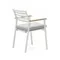 Bona Уличный стул из алюминия в белой отделке и массива тикового дерева