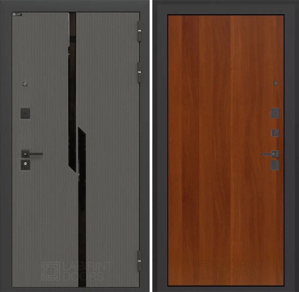 Дверь входная Лабиринт CARBON 05 Итальянский орех металлическая