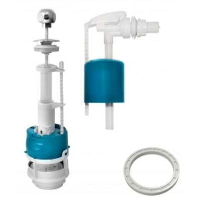 Арматура для бачка унитаза боковая, 1/2", вытяжная, хром, Инкоэр, СБа-БпрН-А-В Р