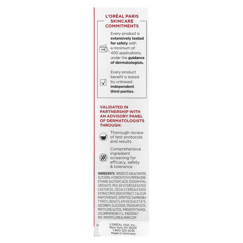 L'Oréal, Revitalift Derm Intensives, сыворотка с 1,5 % гиалуроновой кислотой, 30 мл