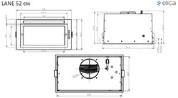 Встраиваемая вытяжка Elica LANE SENSOR BL MAT/A/52-PRF0188472A