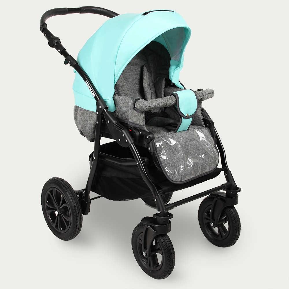 Коляска SERENADE 20 2в1 (Smile Line) (Se 27 (св.серый+мятный))