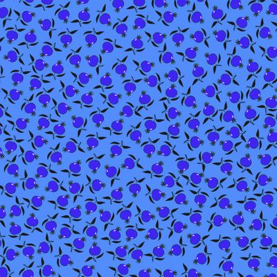 Синие ягоды на синем фоне