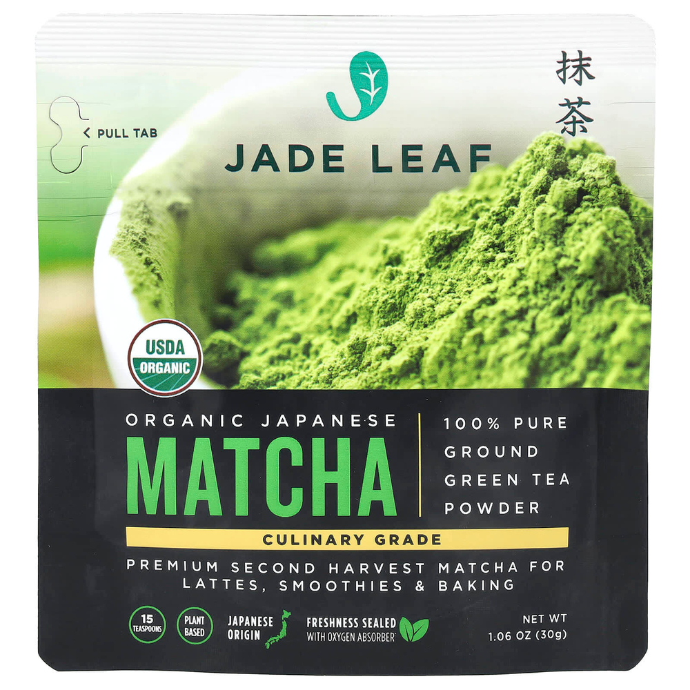Jade Leaf Matcha, Органический японский матча, 30 г (1,06 унции)