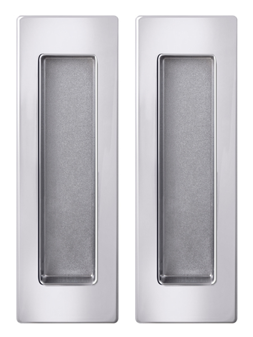 Ручка для раздвижных дверей Армадилло SH010 URB СP-8 (цена за комплект), цвет хром (гарантия - 5 лет)