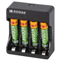 Зарядное устройство для аккумуляторов Kodak USB Overnight charger with 4 x AAA 1100 mAh [K4AA/AAA]