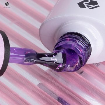 Неоновый гель-лак Marmelado с разноцветной слюдой No7 ежевичные мармеладки, ADRICOCO, 8 мл