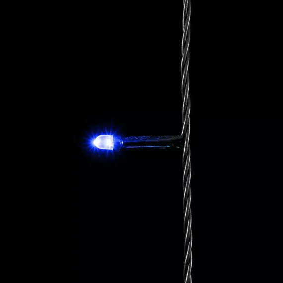 Светодиодная нить 100 разноцветных LED ламп, 10 м., 24В., черный провод ПВХ, LTC (PST100-11-1M)