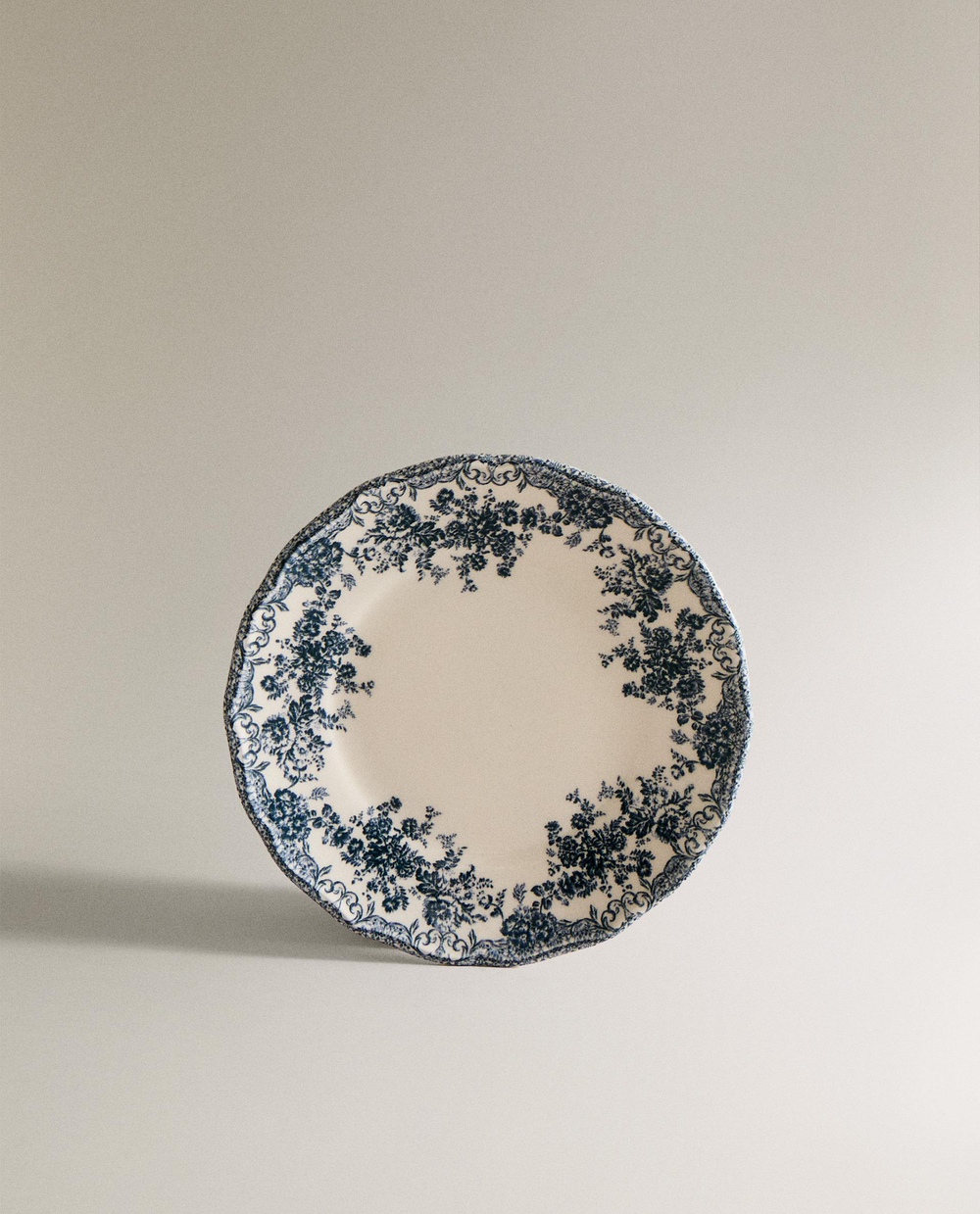 Zara Home тарелка пирожковая из фаянса, цвет синий, 16 см