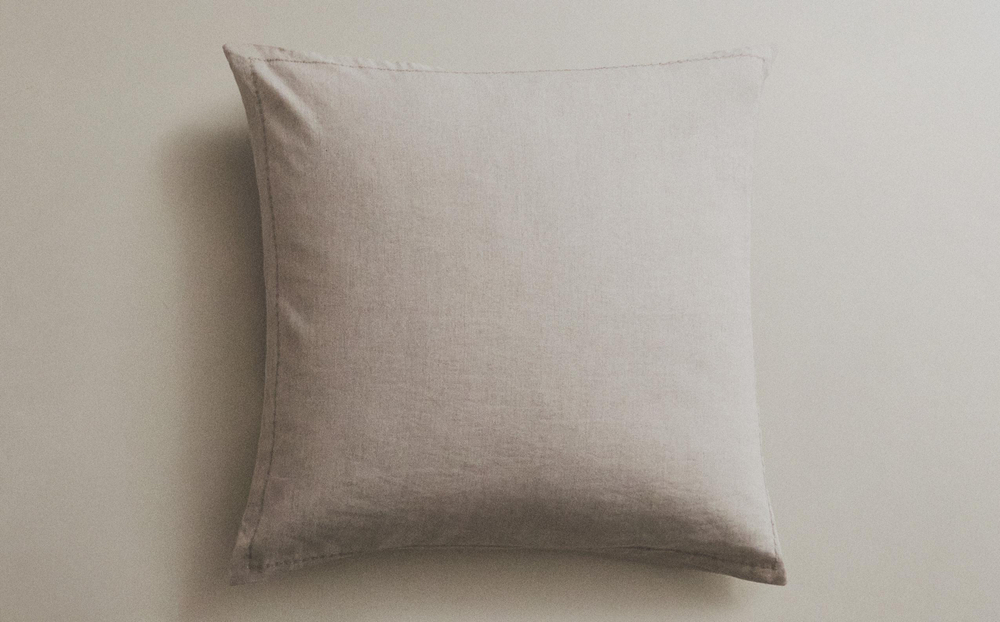 Zara Home наволочка декоративная из льна, светло-бежевый · 1140/007