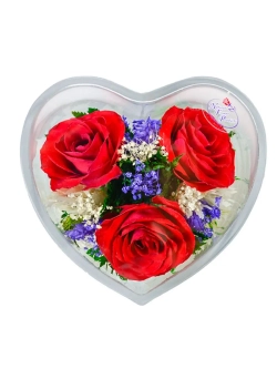 натуральные цветы в стекле, вакуум 01.11