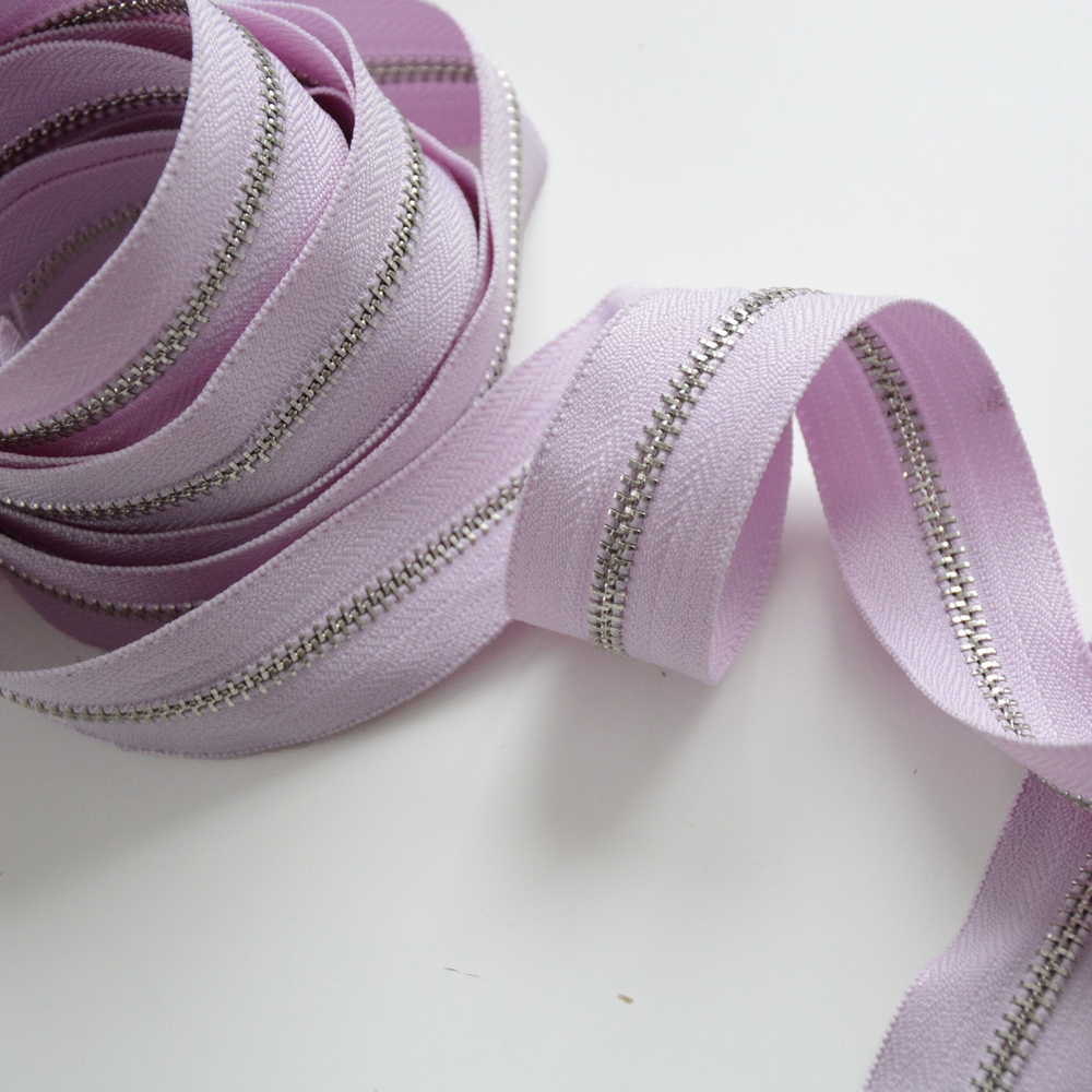 Молния металлическая №5, Светло-сиреневый, цена за 10 см.