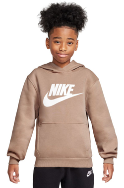 Детская теннисная толстовка Nike Kids Sportswear Club Fleece - hemp/white