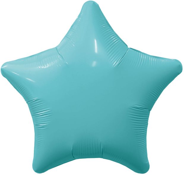 Ag Шар Звезда 19''/48 см, Мистик Аквамарин Сатин (БГ-15)