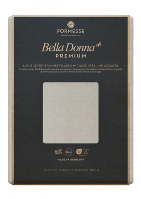 Простыня на резинке 90x190-100x220 Formesse Bella Donna Premium 0119 льняная