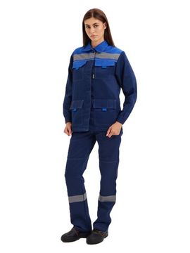 Костюм женский "Нова" (куртка+брюки) цв. син/вас