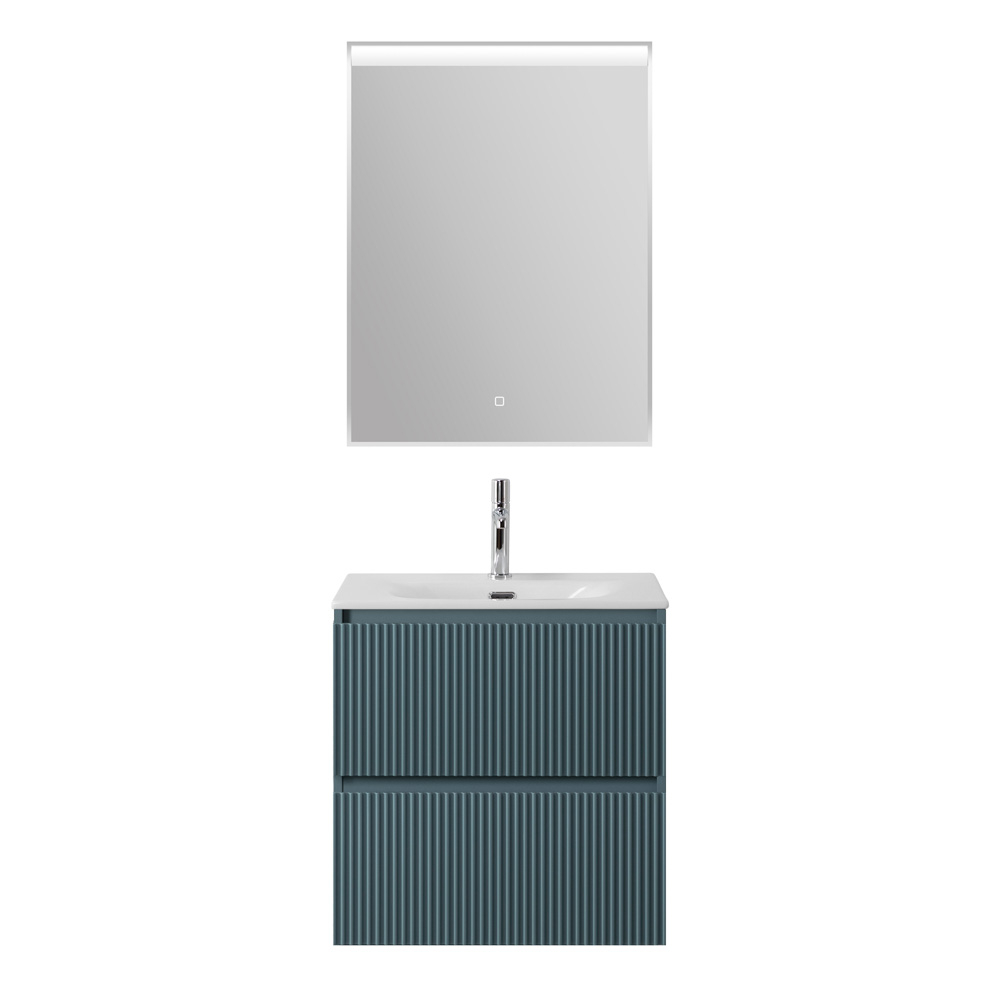 Тумба с раковиной подвесная BelBagno UNO-700-2C-SO-AO Голубой матовый, раковина белая BB-8099-70