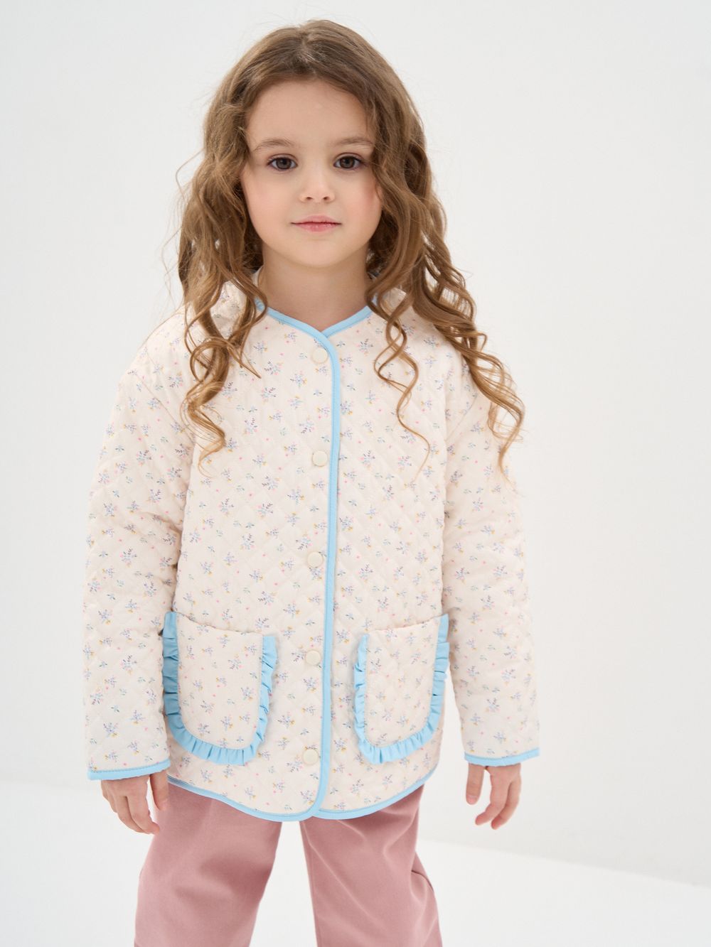 Куртка стеганая на кнопках "Незабудка"