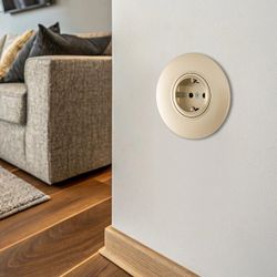 Розетка с заземлением и со шторкой Arte Milano SET08-1 SET08-1-40-1 shampan