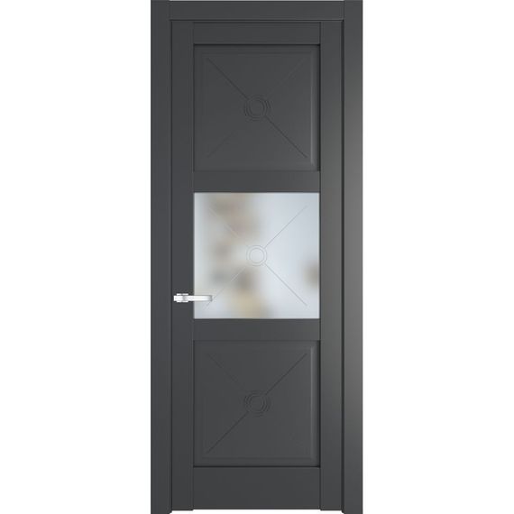 Межкомнатная дверь эмаль Profil Doors 1.4.2PM графит остеклённая