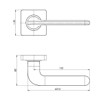 Ручка раздельная K.ZQ51.DROID (DROID ZQ) BL-24 черный