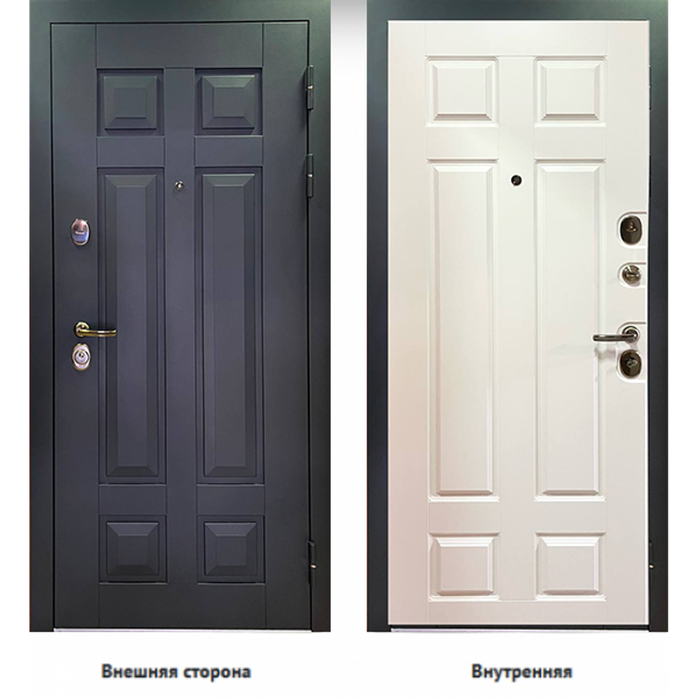 ДВЕРЬ ВХОДНАЯ АЛМАЗ БРУНО ЦВЕТ БЕЛЫЙ 0,9 ЛЕВАЯ
