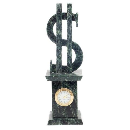 Часы "Доллар" змеевик 77х75х250 мм 1150 гр. R116451?