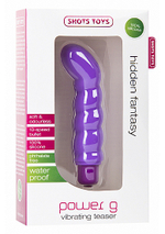 Фиолетовый вибратор со стимуляцией точки G - 18 см. (Цвет: фиолетовый)